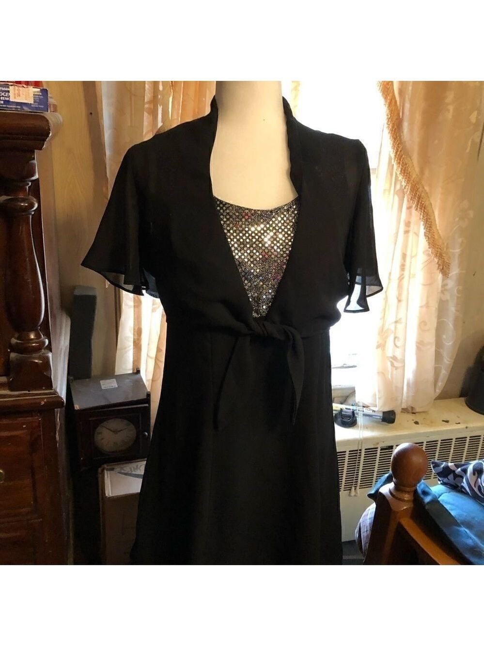 BLACK and silver dress size 10
